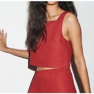 Reformation Linen Crop Top – Women's Size XL